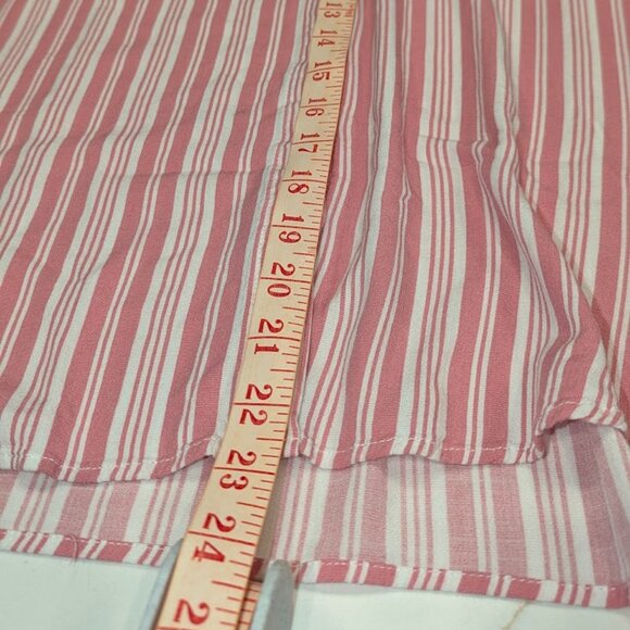 Torrid Pink Striped Button Blouse 00 - Picture 6 of 7